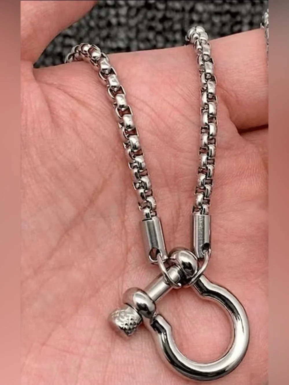Western Horseshoe Necklace Silver Color Chain Necklace - Women's Jewelry 0112